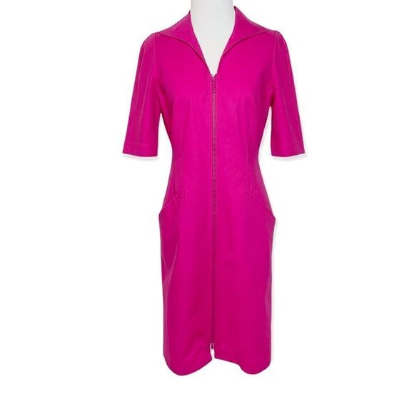 Lafayette 148 Metropolitan Stretch Larissa Dress in Fuscia Size 2 N15 - Picture 4 of 14